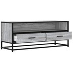 vidaXL Meuble TV sonoma gris 100x34 5x40 cm bois d'ingénierie et métal
