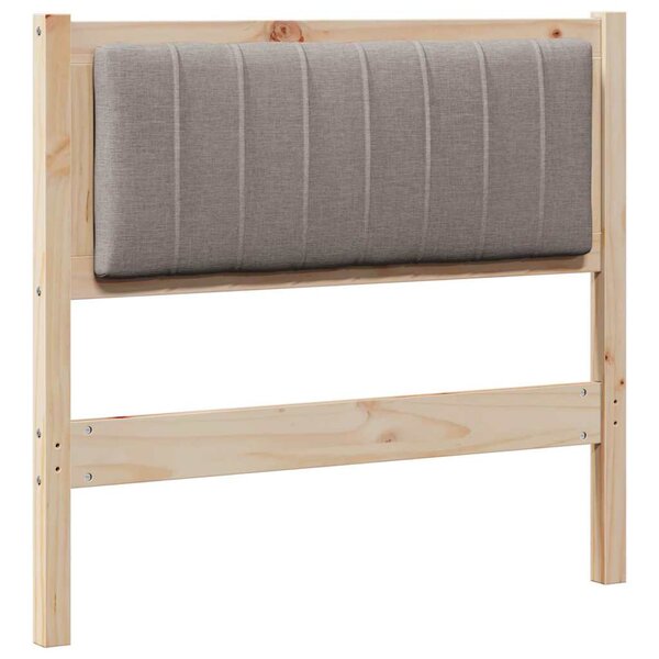 vidaXL Tête de lit capitonnée avec tête de lit Marron 90 cm Pin massif