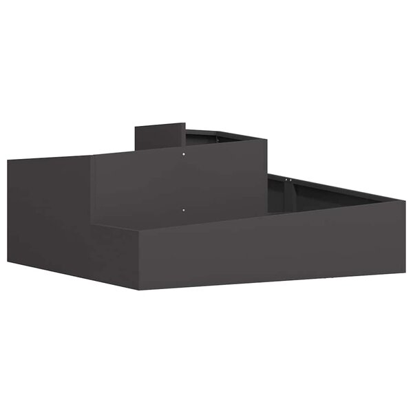 vidaXL Cache-pot de jardin Noir 100 x 100 x 50 cm Acier laminé à froid