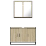 vidaXL Ensemble de meubles de salle de bain 2 Pièces chêne sonoma