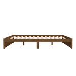 vidaXL Cadre de lit sans matelas marron miel bois massif 200x200 cm