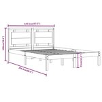vidaXL Cadre de lit sans matelas 140x200 cm bois massif