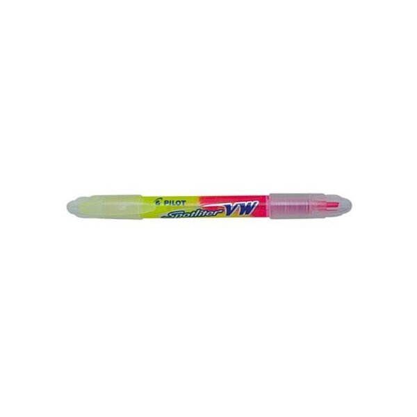 Surligneur double pointe SPOTLITER Begreen Rose et jaune x 10 PILOT