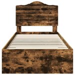 vidaXL Cadre de lit Chêne fumé 100 x 200 cm Bois d'ingénierie