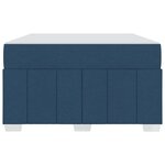 vidaXL Cadre de lit avec matelas Bleu 120 x 200 cm tissu