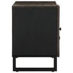 vidaXL Meuble TV noir 105x33x46 cm bois massif de manguier