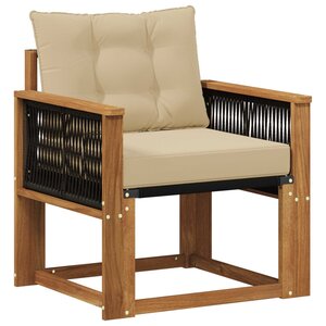 vidaXL Sofa de milieu extérieur Bois d'Acacia Massif Naturel