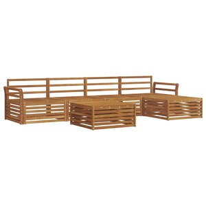 vidaXL Ensemble de canapés d'extérieur 6 pc Naturel