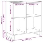vidaXL Meuble à disques Bois vieilli 84.5x38x90 cm Bois reconstitué