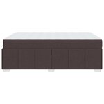 vidaXL Cadre de lit avec matelas Marron foncé 160 x 200 cm tissu