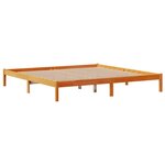 vidaXL Cadre de lit et tête de lit sans matelas cire marron 180x200 cm