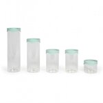5 bocaux de conservation 450 ml - Verre borosciliate - Couvercle en silicone et verre
