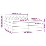 vidaXL Sommier à lattes de lit avec matelas LED Vert foncé 200x200 cm