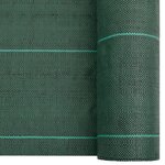 vidaXL Membrane anti-mauvaises herbes vert 0 5x5 m PP