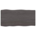 vidaXL Dessus de table bois chêne massif traité bordure assortie