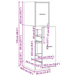 vidaXL Armoire d'apothicaire chêne fumé 30x41x118 cm bois d'ingénierie