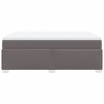 vidaXL Sommier à lattes de lit avec matelas Gris 140x200 cm Similicuir