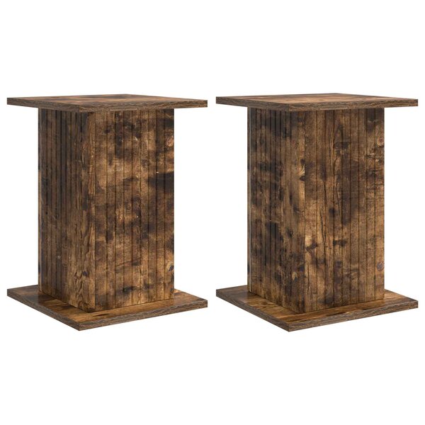 vidaXL Support de Plante 2 pc Chêne fumé 30 5 x 30 x 43 cm
