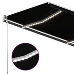 vidaXL Auvent manuel rétractable avec LED 400x300 cm Anthracite