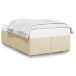 vidaXL Cadre de lit sans matelas crème 120x190 cm tissu