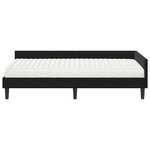 vidaXL Cadre de lit d'angle avec matelas 2 pc Noir 100 x 200 cm