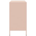 vidaXL Buffet rose 101 5x39x73 5 cm acier laminé à froid