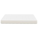vidaXL Matelas de Lit avec matelas Crème 140 x 200 cm tissu
