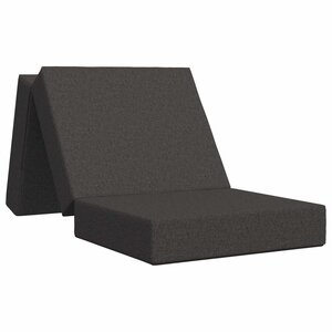 vidaXL Canapé-lit pliable 90 x 63 x 45 cm Gris foncé