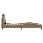 vidaXL Cadre de lit avec LED sans matelas cappuccino 90x200 cm