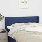 vidaXL Tête de lit avec oreilles Bleu 147x16x78/88 cm Tissu