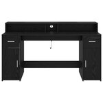 vidaXL Bureau Chêne Noir 160x55x91 cm Bois d'ingénierie