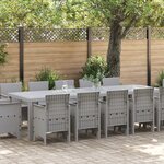 vidaXL Ensemble de salle à manger pour jardin 13 Pièces Gris clair