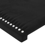 vidaXL Tête de lit à LED Noir 163x16x118/128 cm Velours
