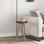 vidaXL Plateau de table Marron foncé Ø 30 x 4 cm Bois de chêne massif