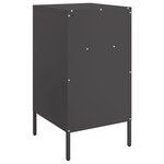 vidaXL Tables de chevet 2 Pièces noir 36x39x68 cm acier laminé à froid