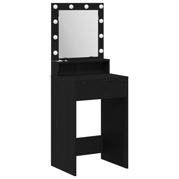 vidaXL Table de Toilette Chêne noir 50 x 41 x 135 cm Bois d'ingénierie