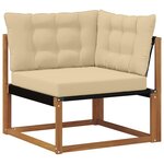 vidaXL Canapé d'angle extérieur Bois d'Acacia Massif Naturel