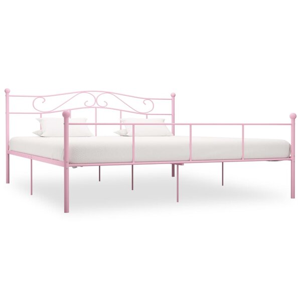 vidaXL Cadre de lit Rose Métal 200x200 cm