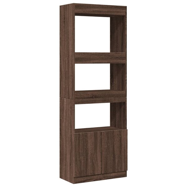vidaXL Buffet haut 63x33x180 cm chêne marron bois d'ingénierie
