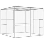 vidaXL Cage pour chat 3x3x2,5 m Acier galvanisé
