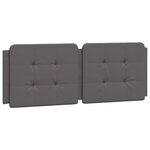 vidaXL Coussin de tête de lit gris 120 cm similicuir
