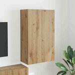 vidaXL Meuble TV mural Chêne artisanal 59 5 x 31 x 100 cm