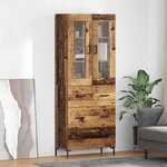 vidaXL Haut Armoire avec tiroir 2 Pièces Bois ancien Bois d'ingénierie
