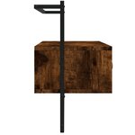 vidaXL Meuble TV mural chêne fumé 100 5x30x51 cm bois d'ingénierie