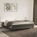 vidaXL Cadre de lit sans matelas gris foncé 180x200 cm velours