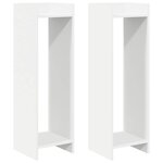 vidaXL Support de Plante 2 pièces Blanc 30 x 30 x 100 cm
