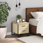 vidaXL Table de chevet chêne sonoma 40x41x40 cm bois d'ingénierie