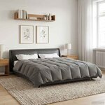 vidaXL Duvet complet toute l'année Gris clair 220 x 260 cm Microfibre
