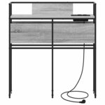 vidaXL Tête de lit de rangement Sonoma gris 80 cm Bois d'ingénierie