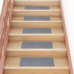 vidaXL Tapis d'escalier autocollants Rectangulaire 15 Pièces 60x25 cm